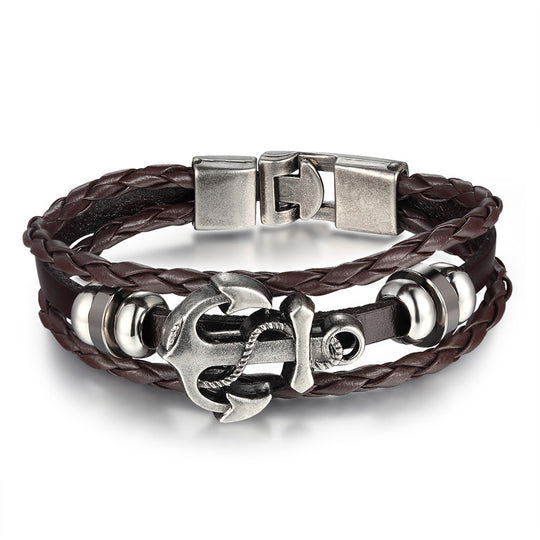 Ankare läderarmband