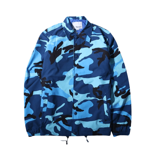 Camouflage vindskyddad jacka