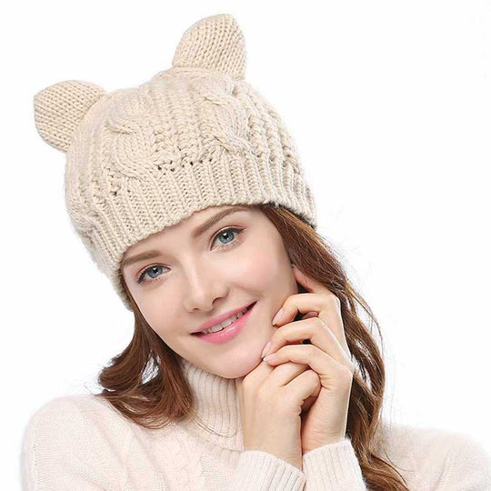 Katt öron mössa