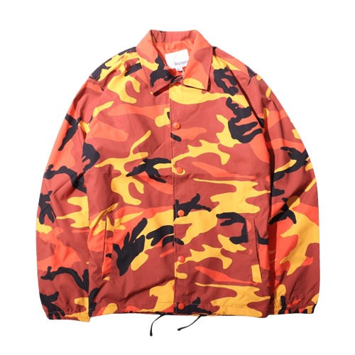 Camouflage vindskyddad jacka
