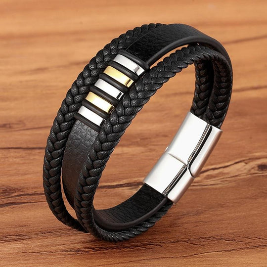 Snygga armband i äkta läder för män