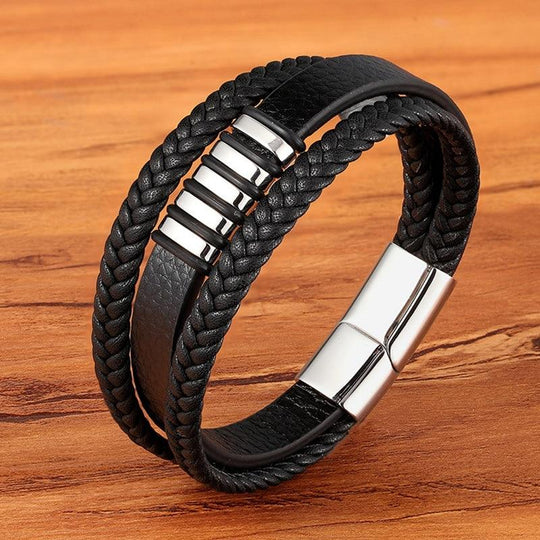 Snygga armband i äkta läder för män