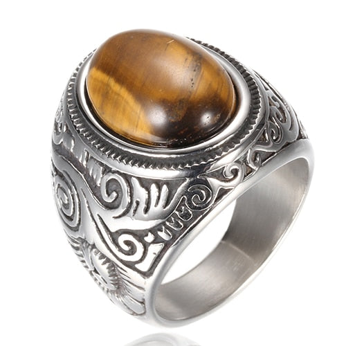 Män's Vintage Turquoise sten ring
