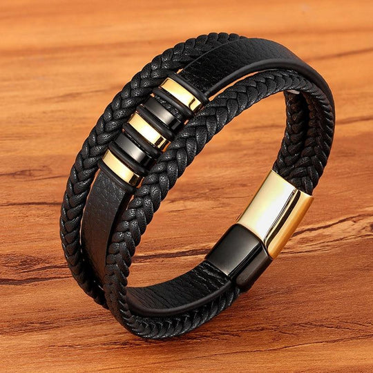 Snygga armband i äkta läder för män