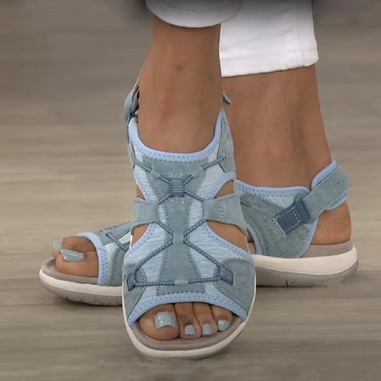 Sandaler med rund öppen tå