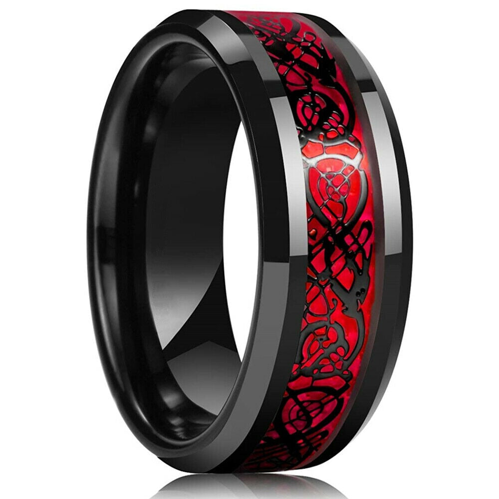 Kolfiber Celtic Dragon Ring