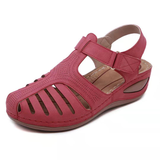 Retro ortopediska sandaler i läder