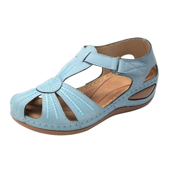Retro ortopediska sandaler i läder