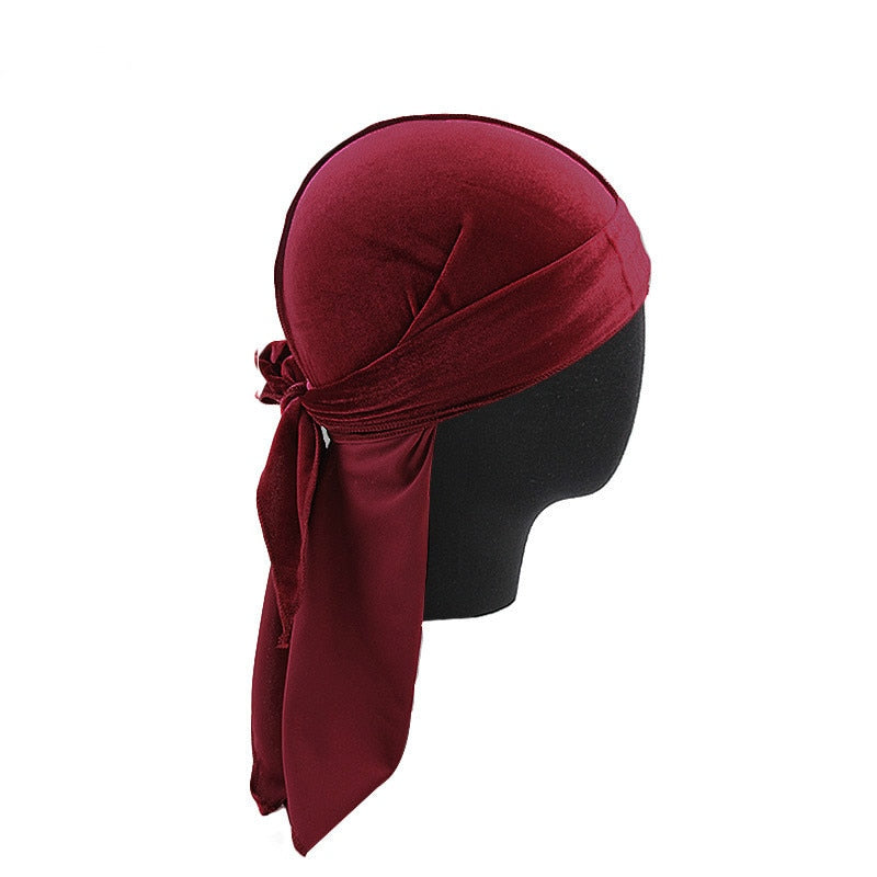Andningsbar sammet Durag