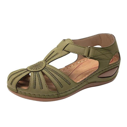 Retro ortopediska sandaler i läder