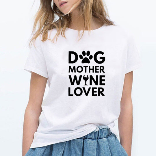 Hund mamma vin älskare Tee