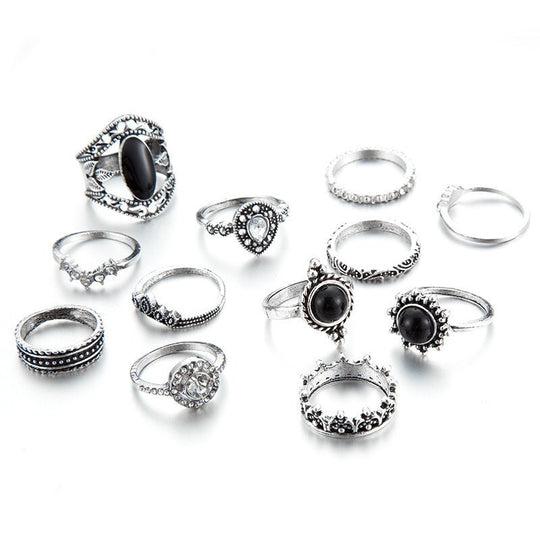 Bohemisk Knävecken Ring Set