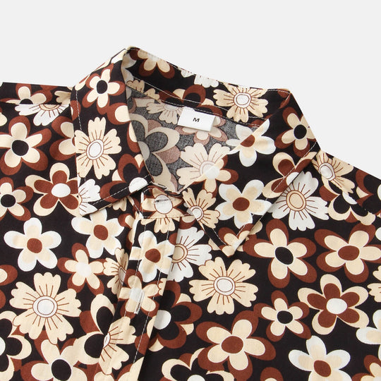 Floral Kragskjorta för män