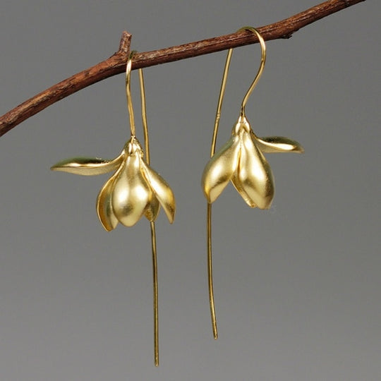 Magnolia blomma dinglar örhänge