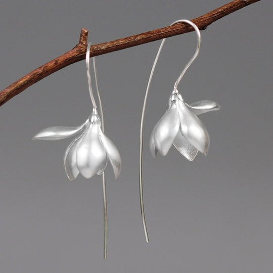 Magnolia blomma dinglar örhänge