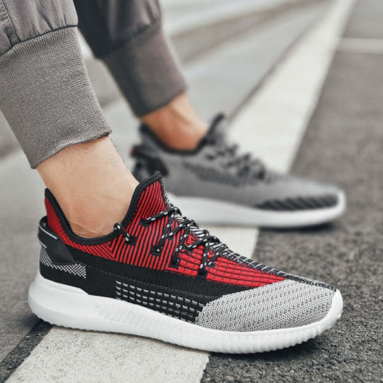 Sneakers för män i vävt mesh
