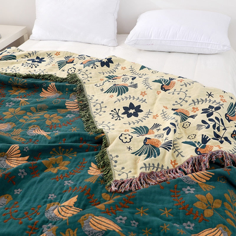 Vintage Vändbar Tråd Blanket