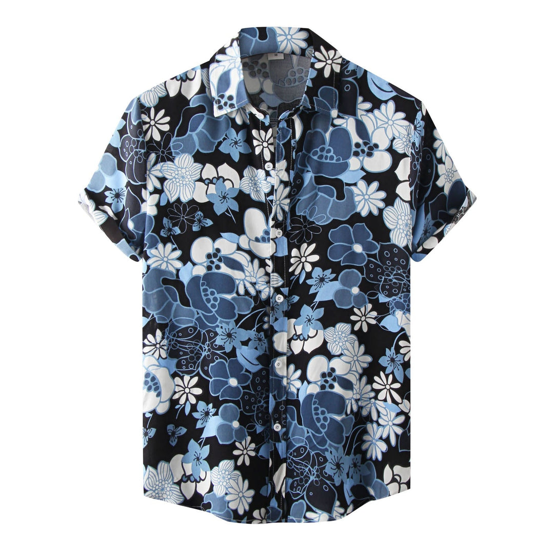 Floral Kragskjorta för män