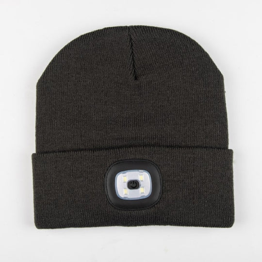 Stickad LED-mössa