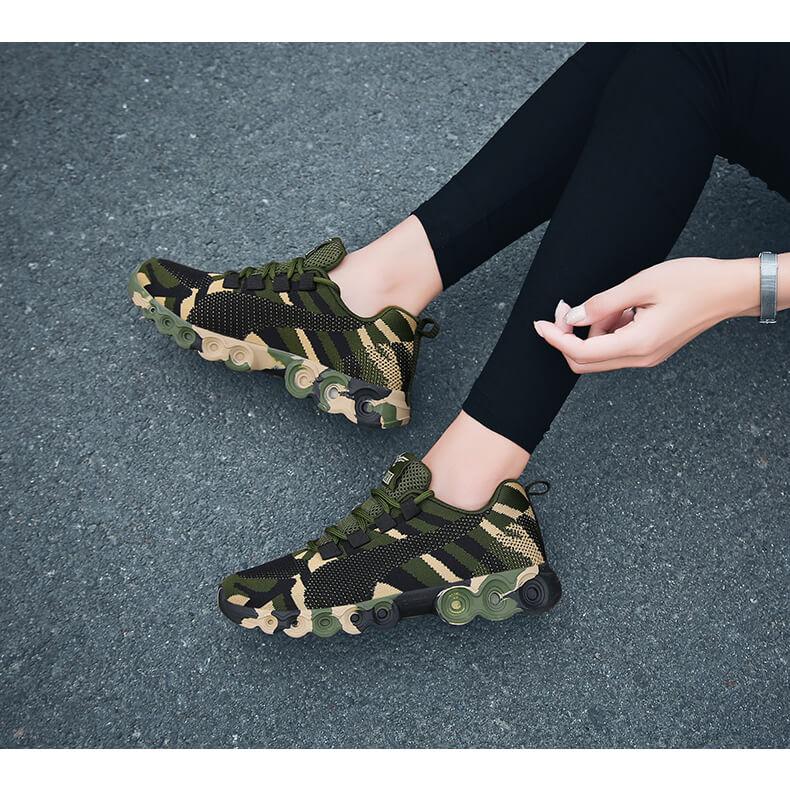 Camouflage andningsbara sneakers