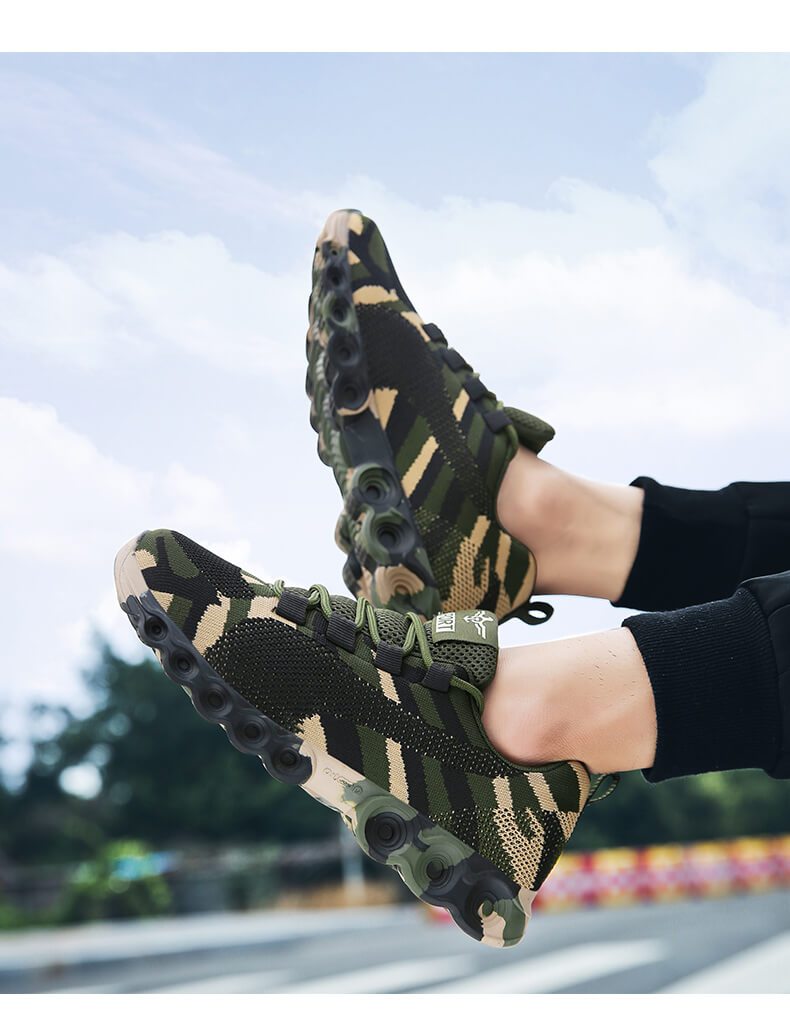 Camouflage andningsbara sneakers