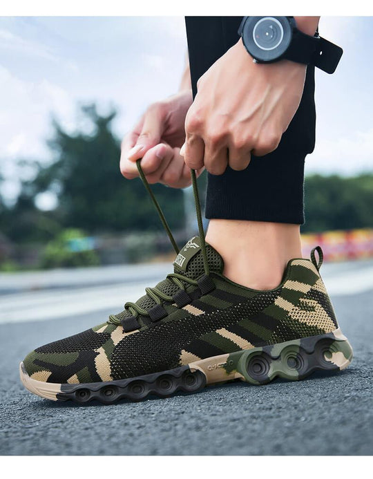 Camouflage andningsbara sneakers