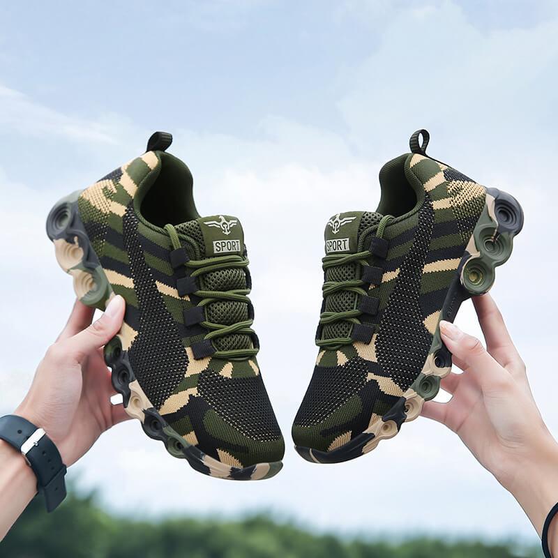 Camouflage andningsbara sneakers