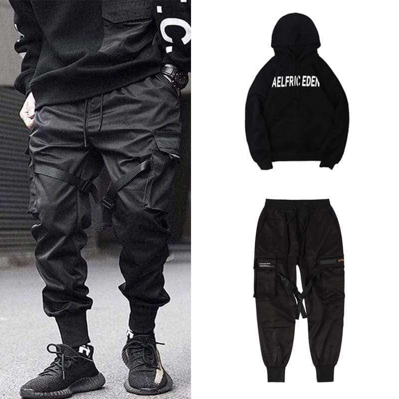 Hip Hop Cargo Pants med flera fickor