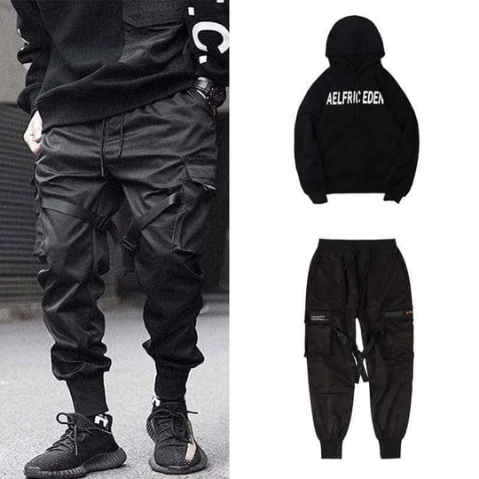 Hip Hop Cargo Pants med flera fickor