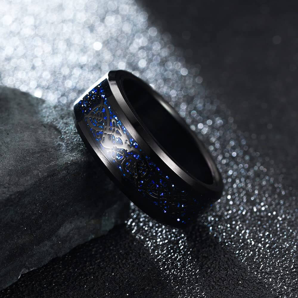Kolfiber Celtic Dragon Ring
