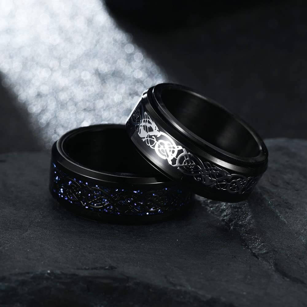 Kolfiber Celtic Dragon Ring