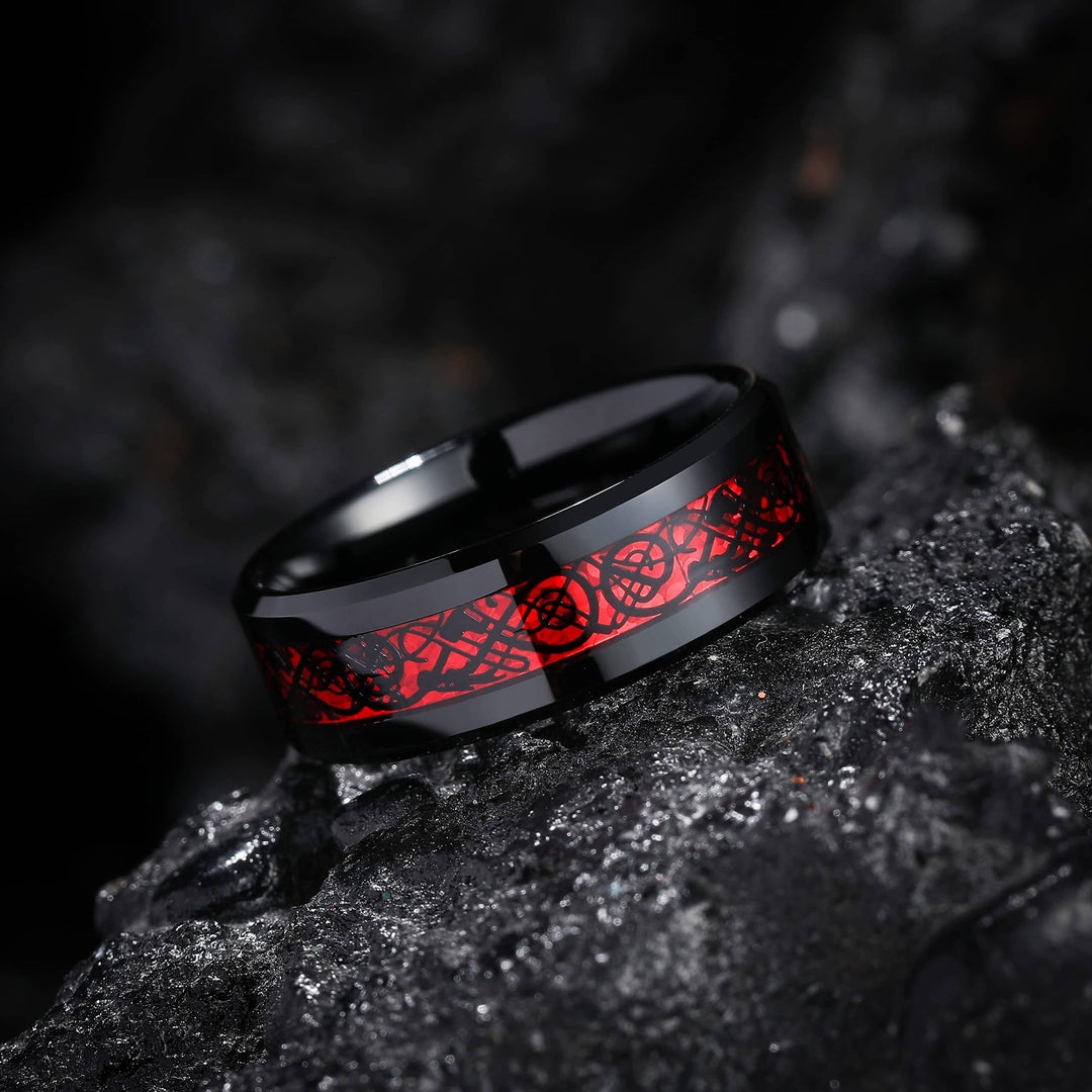 Kolfiber Celtic Dragon Ring