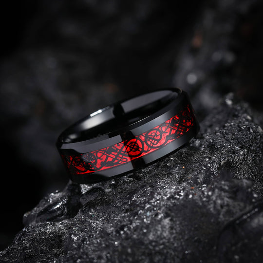 Kolfiber Celtic Dragon Ring