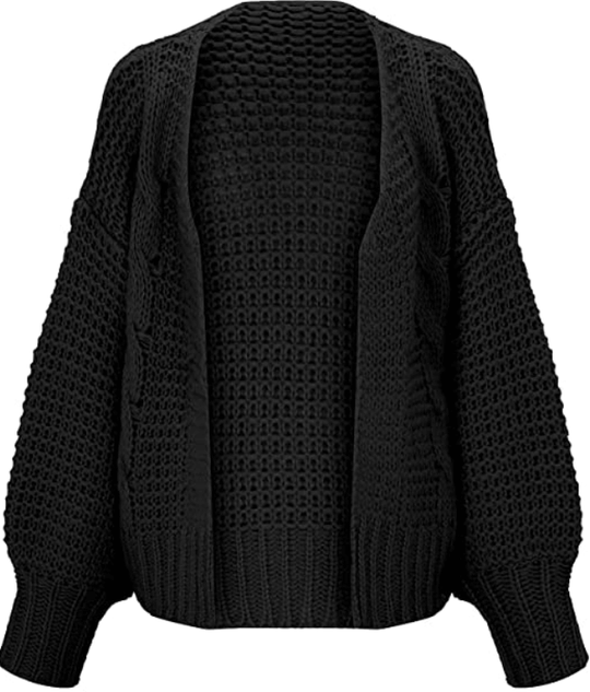 Cardigan i tjockt trikå