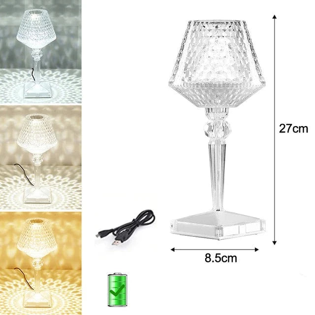 Bländande kristalllampa