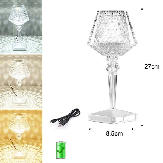 Bländande kristalllampa
