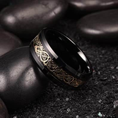 Titan Stål Dragon Rings