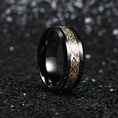 Titan Stål Dragon Rings