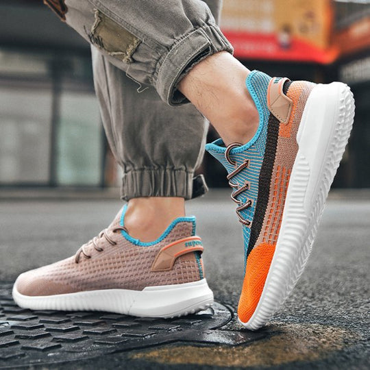Sneakers för män i vävt mesh