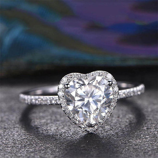 Hjärta Cubic Zirconia Ring
