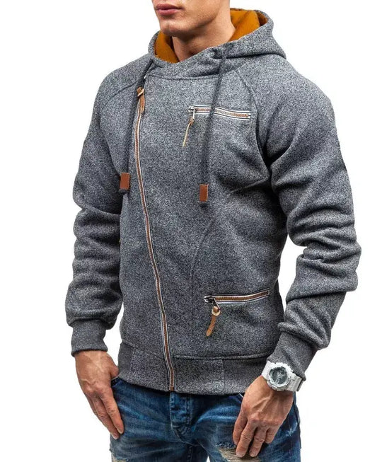 Casual Solid långärmade varma huvtröjor