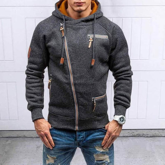 Casual Solid långärmade varma huvtröjor