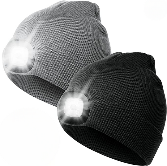 Stickad LED-mössa