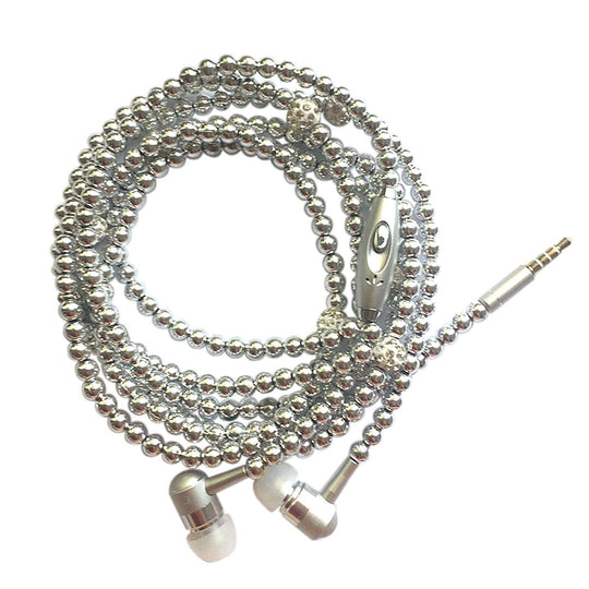 Pärlhalsband hörlurar