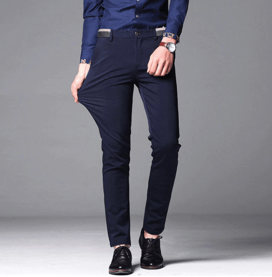 Slim Fit Stretchable formella byxor