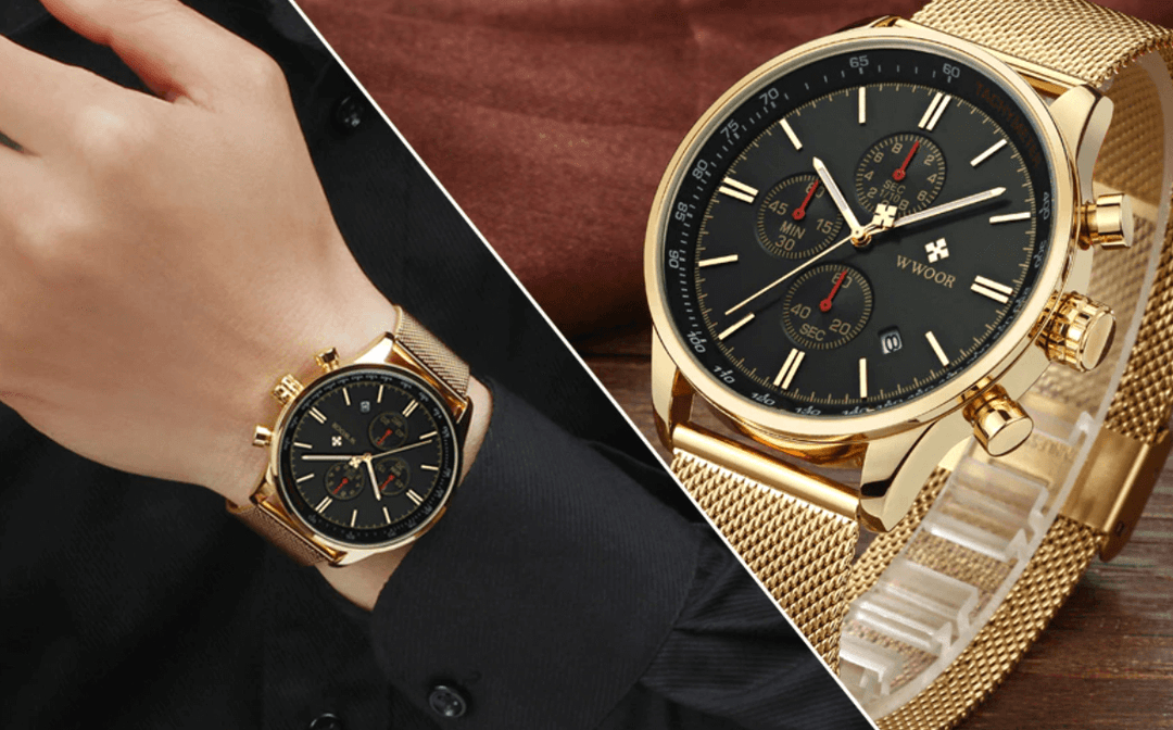 Ultra-tunnt kronografiskt armbandsur