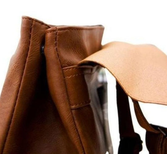 Vintage Faux läder ryggsäck