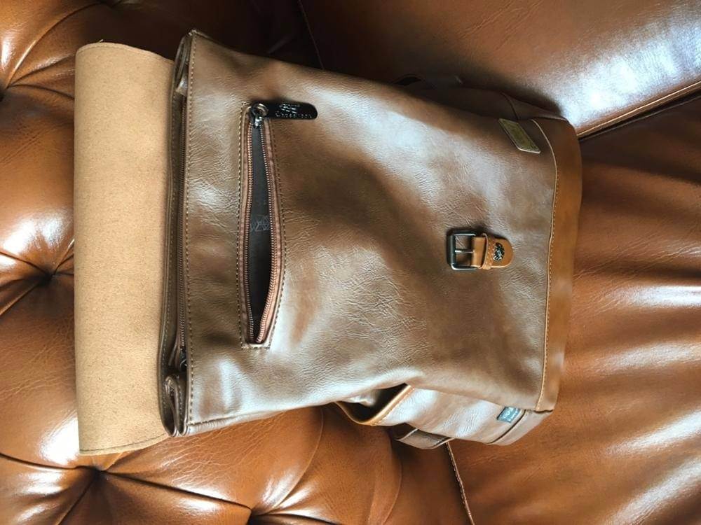 Vintage Faux läder ryggsäck