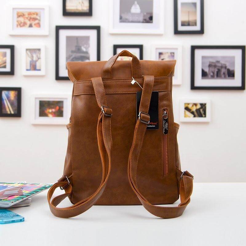 Vintage Faux läder ryggsäck